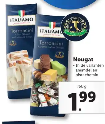 Lidl Nougat 160g aanbieding