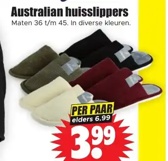 Dirk Australian huisslippers aanbieding