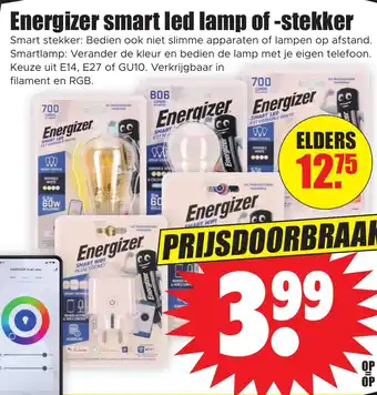 Dirk Energizer smart led lamp of stekker aanbieding