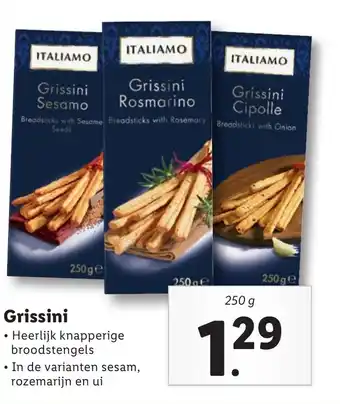 Lidl Grissini 250g aanbieding