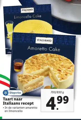 Lidl Taart naar italiaans recept 700-830g aanbieding