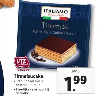 Lidl Tiramisucake 500g aanbieding