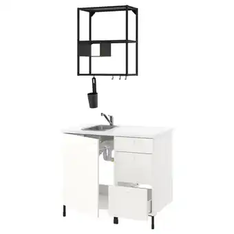 IKEA Enhet keuken, antraciet/wit, 103x63.5x222 cm aanbieding