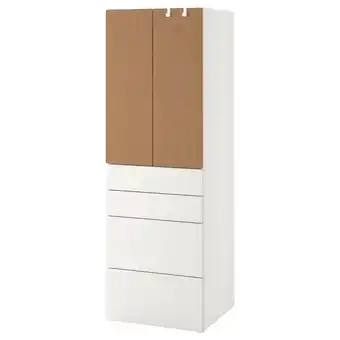 IKEA Småstad / platsa kledingkast, wit kurk/met 4 lades, 60x57x181 cm aanbieding