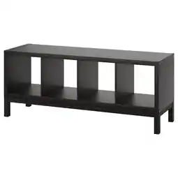 IKEA Kallax stellingkast met onderframe, zwartbruin/zwart, 147x59 cm aanbieding