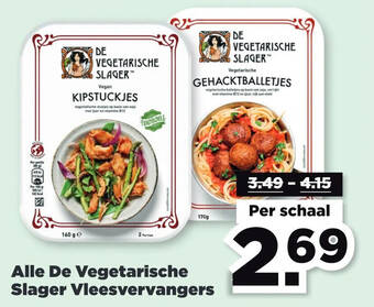 PLUS Alle De Vegetarische Slager Vleesvervangers aanbieding