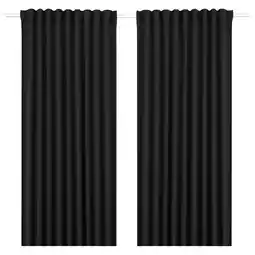 IKEA Majgull verduisterende gordijnen, 1 paar, zwart, 145x300 cm aanbieding