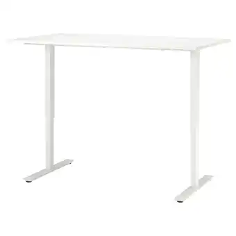 IKEA Trotten bureau zit/sta, wit, 160x80 cm aanbieding