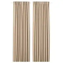 IKEA Annakajsa deels verduisterende gordijnen,1pr, beige, 145x300 cm aanbieding
