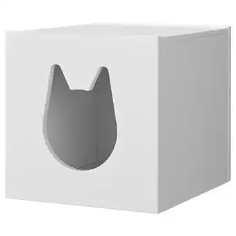 IKEA Kallax kattenhuis, wit, 33x33 cm aanbieding