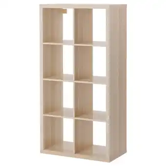 IKEA Kallax open kast, wit gelazuurd eikeneffect, 77x147 cm aanbieding