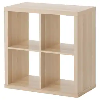 IKEA Kallax open kast, wit gelazuurd eikeneffect, 77x77 cm aanbieding