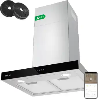 Amazon Ciarra cbcs6102 60 cm afzuigkap,650 m³/h afvoerlucht/recirculatiemodus afvoerluchtafvoer afzuigkappen,3 niveaus aanraakbedien aanbieding