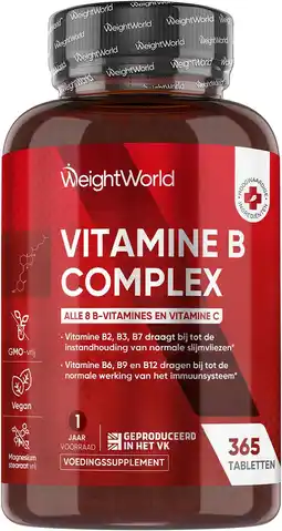 Amazon Vitamine b complex - 365 vegan tabletten voor 1 jaar voorraad - bevat alle 8 essentiële vitamines b voor het optimaal onderst aanbieding