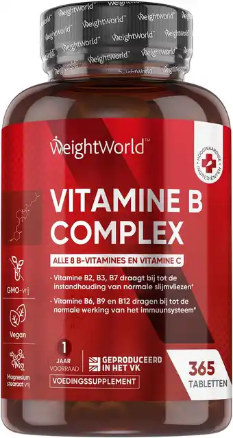 Amazon Vitamine b complex - 365 vegan tabletten voor 1 jaar voorraad - bevat alle 8 essentiële vitamines b voor het optimaal onderst aanbieding