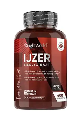Amazon Ijzertabletten 28 mg - 400 ijzer tabletten supplement voor 6 maanden voorraad - vegan ijzer bisglycinaat - laboratorium getes aanbieding