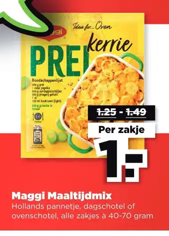 PLUS Maggi Maaltijdmix Hollands pannetje, dagschotel of ovenschotel, alle zakjes à 40-70 gram aanbieding