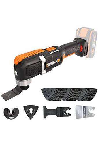 Amazon Worx wx696.9 accu-multifunctioneel gereedschap – elektrisch 20 v gereedschap voor snijden, zagen, slijpen & meer, zonder accu aanbieding
