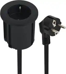 Amazon Electraline 62564 tafelblad grommet inbouwdoos/tafelcontactdoosstrip/tafelcontactdoos/tafel inbouwdoos schuko, kabel 2m, d 54 aanbieding