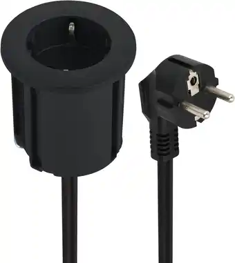 Amazon Electraline 62564 tafelblad grommet inbouwdoos/tafelcontactdoosstrip/tafelcontactdoos/tafel inbouwdoos schuko, kabel 2m, d 54 aanbieding