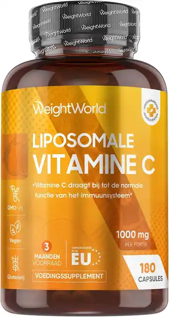 Amazon Liposomale vitamine c capsules - 1000mg - 180 vegan capsules voor 3 maanden - voor het immuunsysteem en energie - geproduceer aanbieding