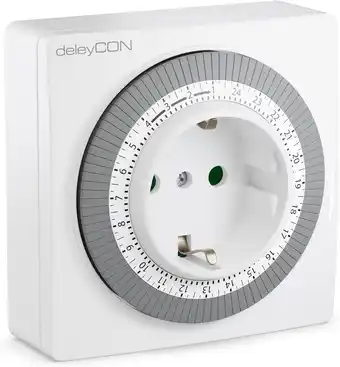 Amazon Deleycon 1x mechanische timer handmatig instelbaar via draaiplateau 96 circuits binnen 3500w wit aanbieding