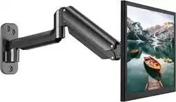 Amazon Huanuo pc-monitor wandhouder, pc-monitorarm, arm voor monitoren van 17-32 inch, ondersteunt 8 kg monitor, ergonomisch, verste aanbieding