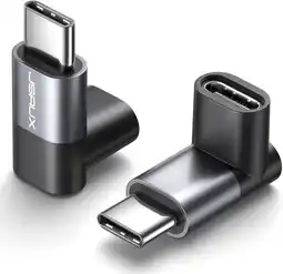 Amazon 90 graden usb c mannelijk naar usb c vrouwelijk adapter, jsaux 2-pack type-c connecter usb-c 3.1/40gbps pd 100w snelle laad u aanbieding