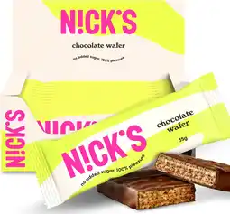 Amazon Nicks chocolate wafer, low carb chocoladewafelrepen biscuits snoepsnack-reep, 165 calorieën, geen toegevoegde suikers glutenv aanbieding