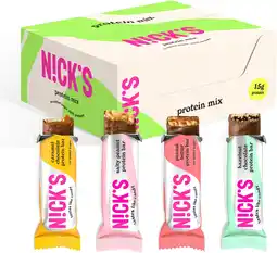 Amazon Nicks protein bars mix, testpakket met eiwitrepen zonder toegevoegde suikers, glutenvrij (9x50g) aanbieding