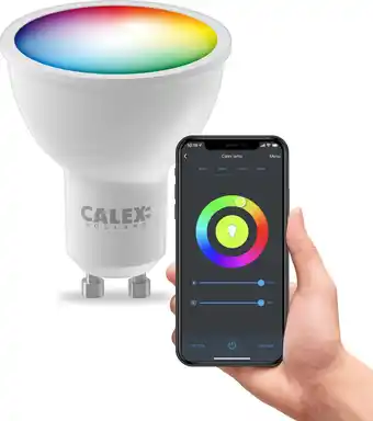 Bol.com Calex slimme lamp - wifi led verlichting - gu10 - smart bulb - dimbaar - rgb en warm wit - 4.9w aanbieding
