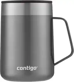 Amazon Contigo 2174673 streeterville-bureaumok, koffiemok met roestvrijstalen handvat, coffee to go-mok met deksel, houdt koffie en  aanbieding