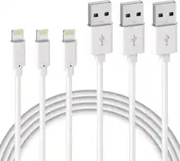 Amazon Quntis iphone charger cable 3 pack 1m, mfi-gecertificeerd lightning cable naar usb, iphone oplaadkabel compatibel met iphone aanbieding