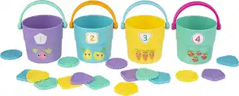 Bol.com Playgro tel en mix groente speel emmertjes - count and match in the vaggie patch aanbieding