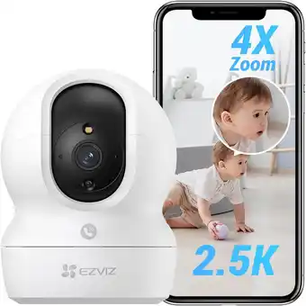 Amazon Ezviz 2k+ wi-fi pan tilt beveiligingscamera binnen voor babyfoon, oudere, huisdier met smart tracking/slaapmodus/tweerichting aanbieding