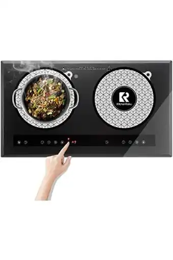 Amazon Inductiekookplaatmat, 2 stuks, bescherming voor inductiekookplaat, (magnetisch) voor kitchenraku inductiekookplaat (transpara aanbieding