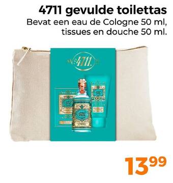 Trekpleister 4711 gevulde toilettas aanbieding