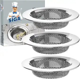 Amazon Mr.siga keuken gootsteenzeef, roestvrij staal gootsteenzeef, vaatwasmachinebestendig, buitendiameter 4.4 inch/11.2cm, binnend aanbieding