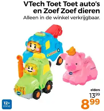 Trekpleister VTech Toet Toet auto's en Zoef Zoef dieren aanbieding