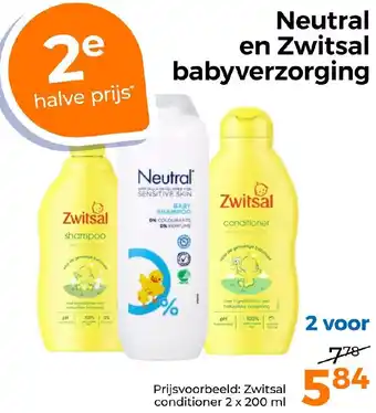 Trekpleister Neutral en Zwitsal babyverzorging aanbieding