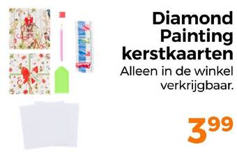 Trekpleister Diamond Painting kerstkaarten aanbieding