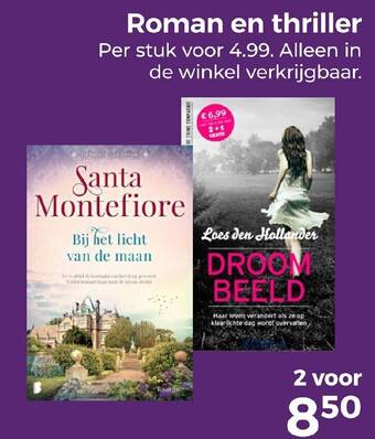 Trekpleister Roman en thriller aanbieding
