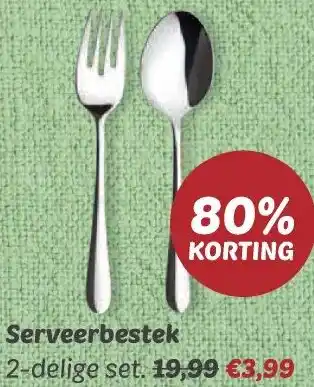 Dekamarkt Serveerbestek 2-delige set. aanbieding