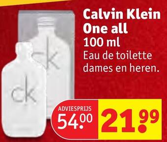 Kruidvat Calvin Klein One all 100ml aanbieding