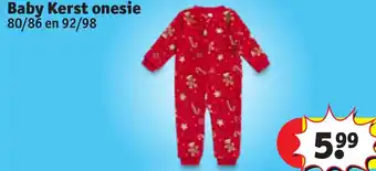 Kruidvat Baby Kerst onesie 80/86 en 92/98 aanbieding