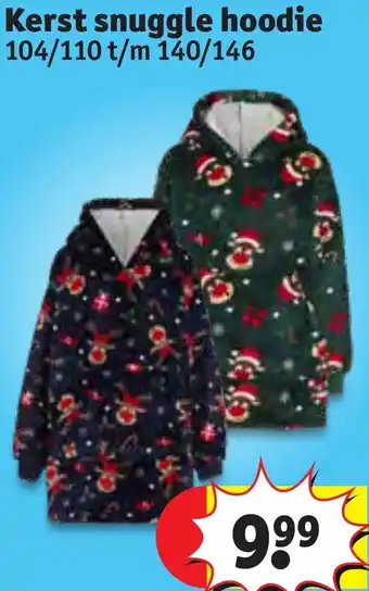 Kruidvat Kerst snuggle hoodie 104/110 t/m 140/146 aanbieding