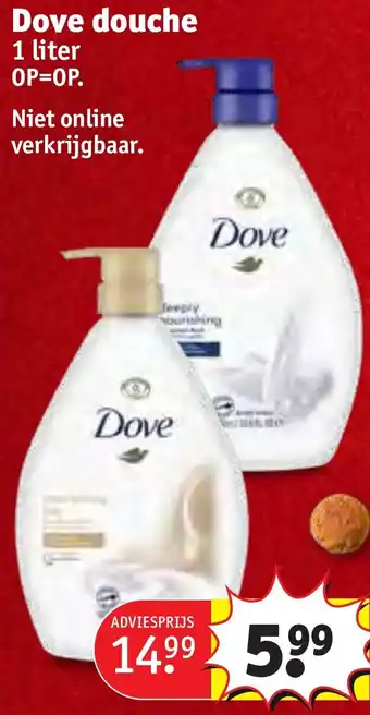 Kruidvat Dove douche 1 liter aanbieding