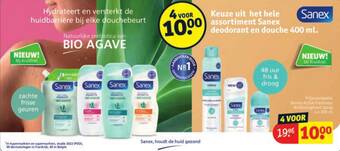 Kruidvat Keuze uit het hele assortiment Sanex deodorant en douche 400 ml. aanbieding