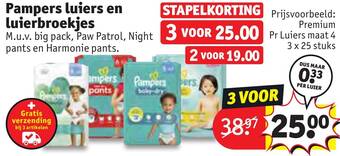 Kruidvat Pampers luiers en luierbroekjes aanbieding