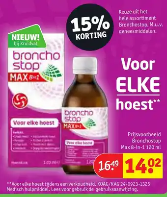 Kruidvat Bronchostop Max 8-in-1 120 ml aanbieding